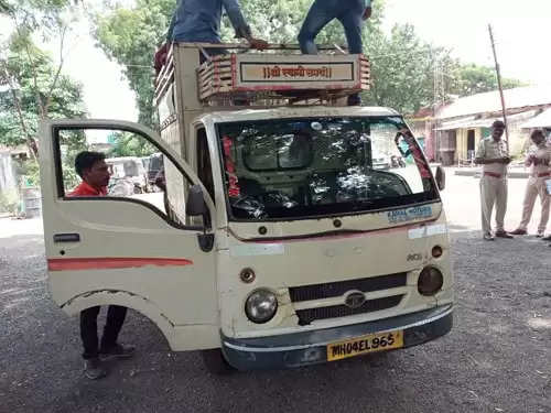 सहा गायी निर्दयीपणे टेंपोत कोंबून चालवल्या होत्या!; सतर्क युवकांमुळे वाहन पकडले, कत्तलीसाठी नेत असल्याचा संशय, मलकापूरची घटना